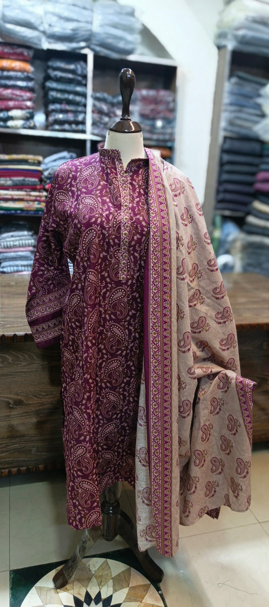 Safina khaddar stiched 3 pc
