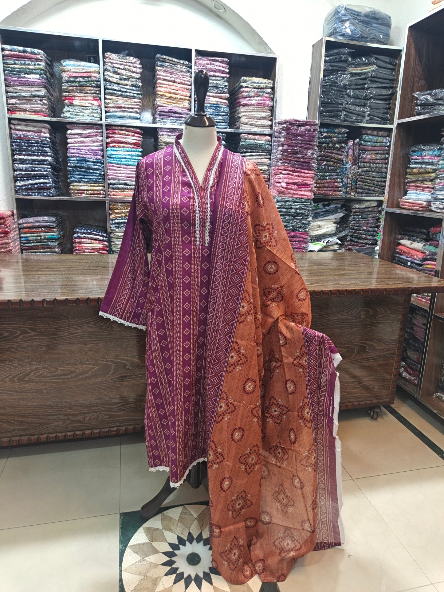 Binsaeed premium lawn stiched shirt trouser