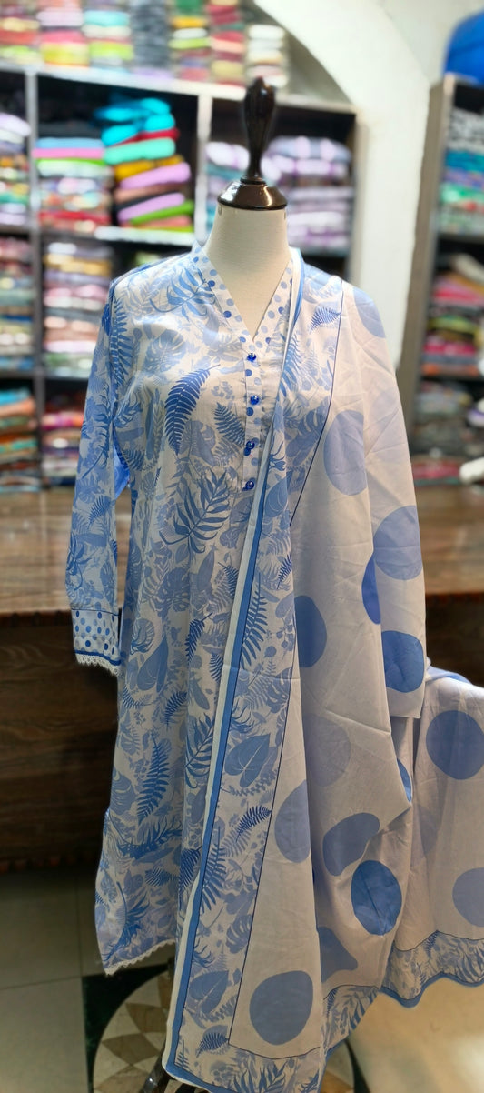 Safina premium lawn farshi shalwar 3 pc