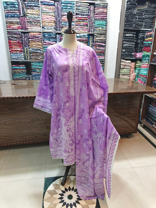 Binsaeed premium lawn stiched shalwar kameez 3pc llcwt