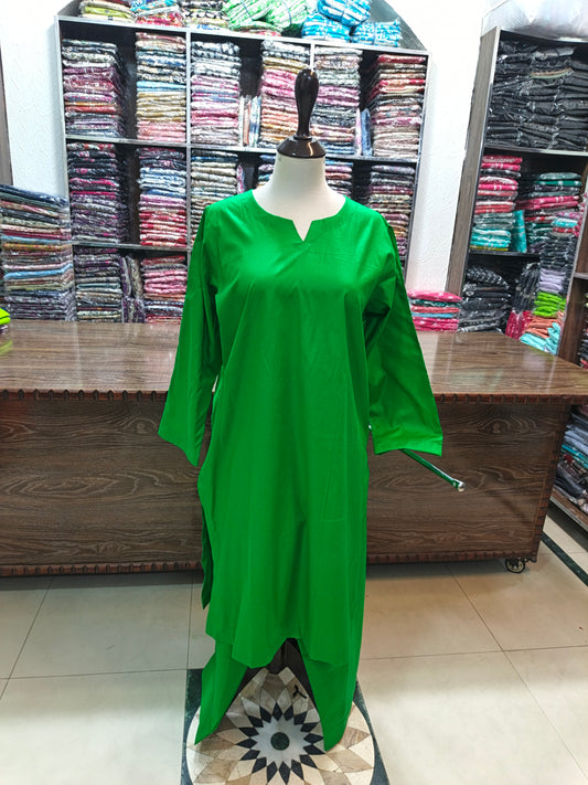 Solid pure lawn stiched shalwar kameez 2 pc pgren