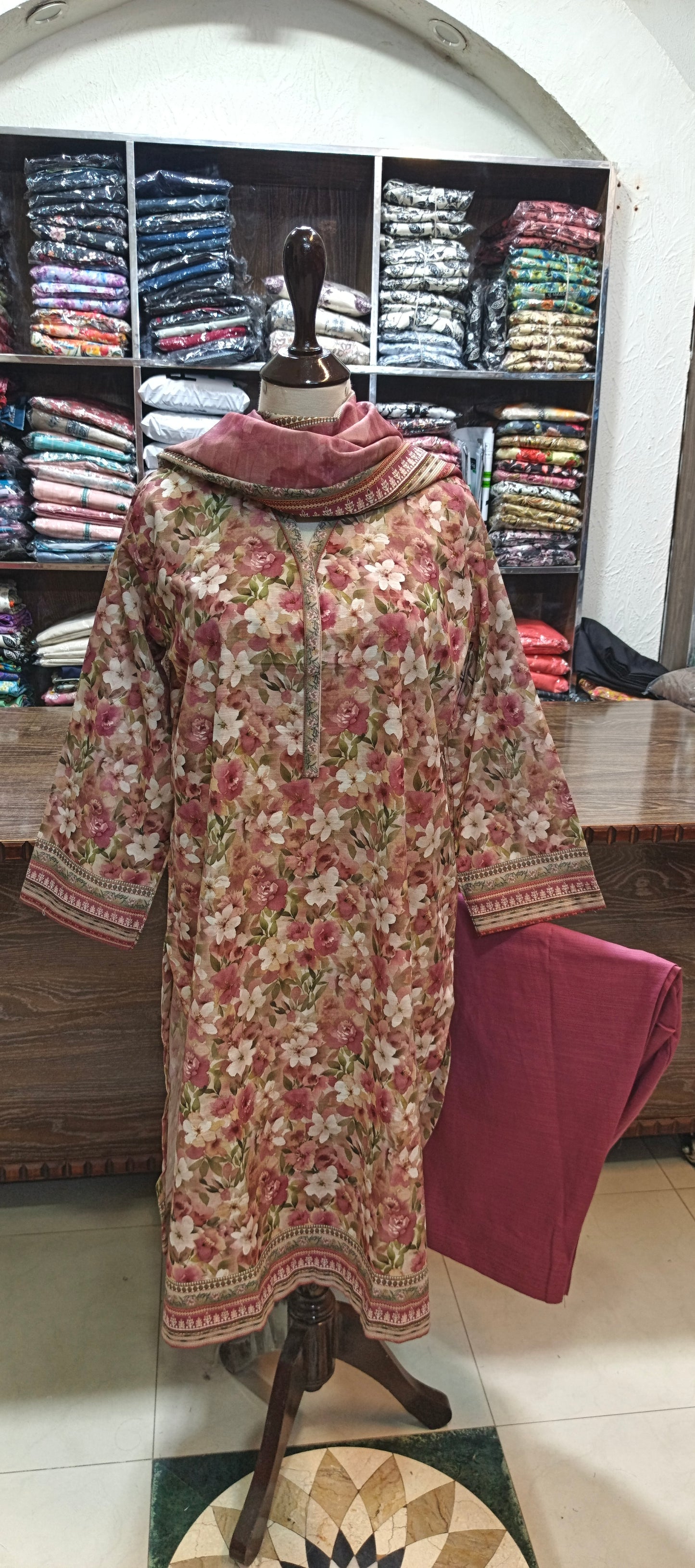Bin Saeed khaddar shalwar kameez 3 pc