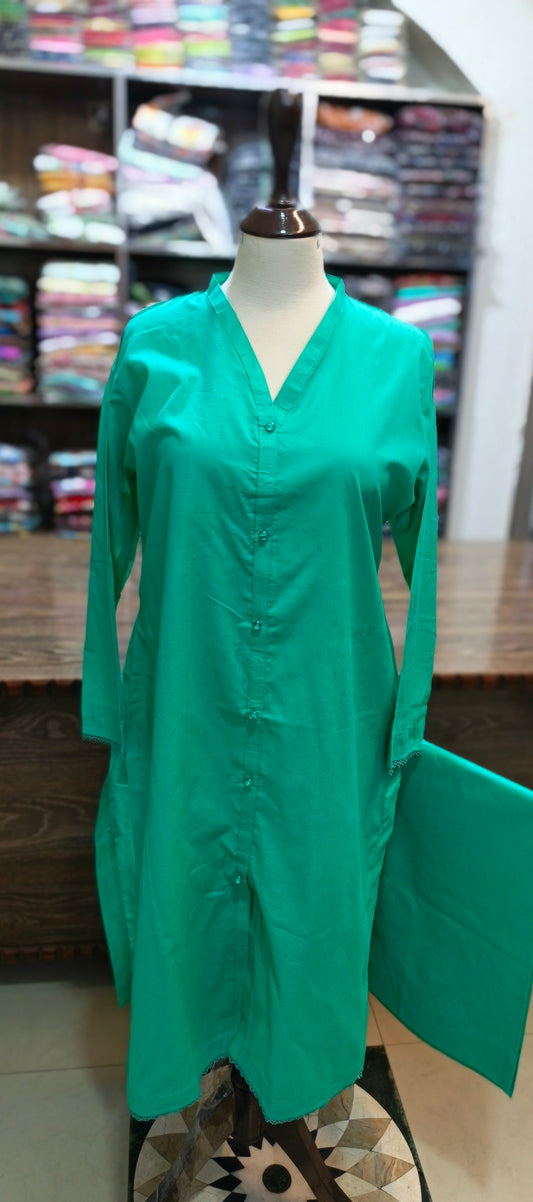 solid pure cotton co Ord set