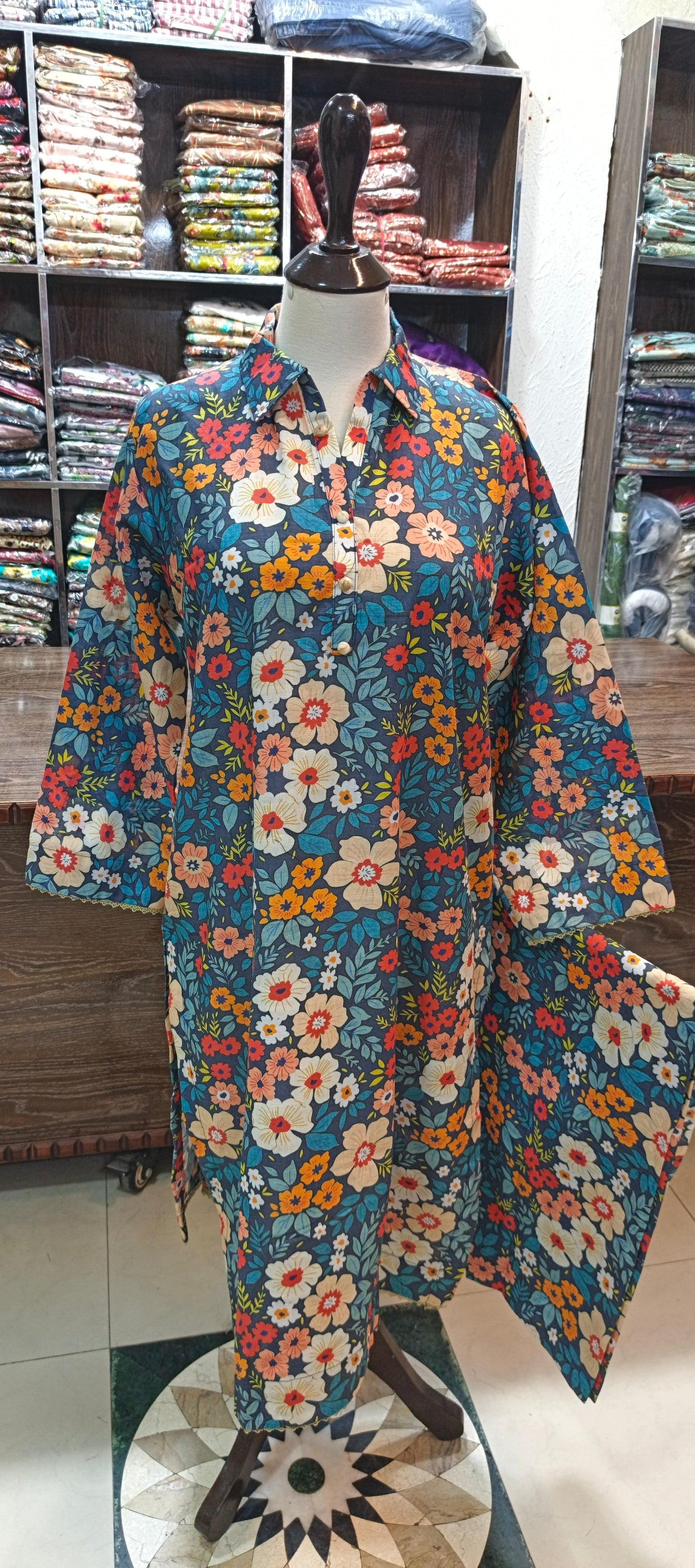 Khaddar stiched shalwar kameez 2 pc