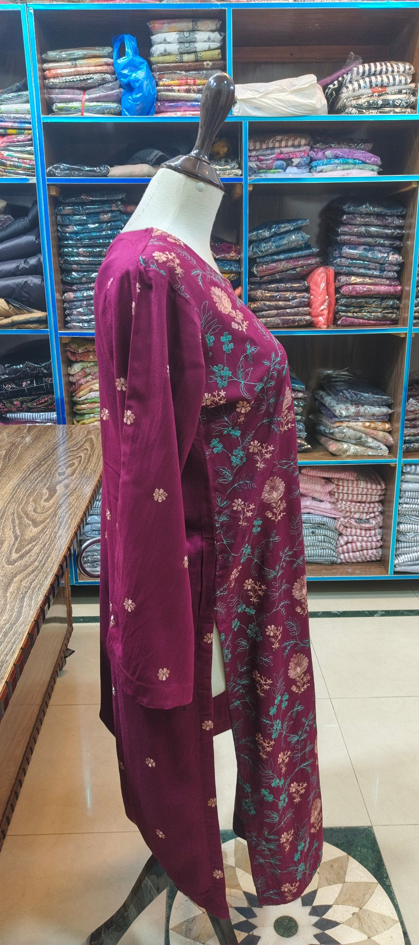 Karandi embroidered mid summer stiched 2 pc mrn p