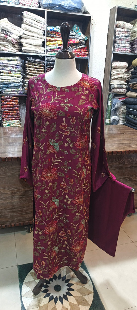 Karandi mid summer embroidered stiched 2 pc mrnR