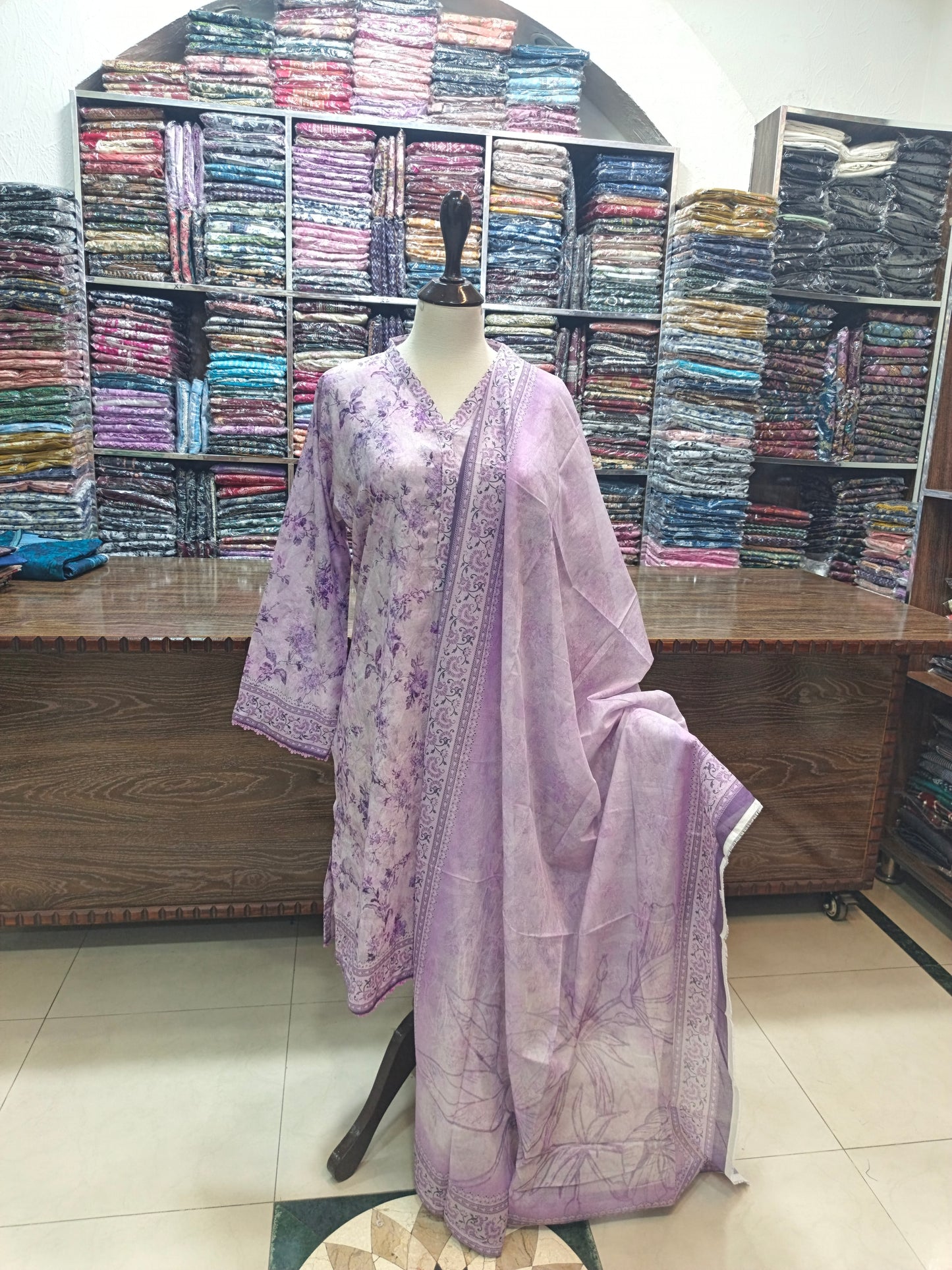 Bin saeed premium lawn stiched shirt trouser 3pc llac