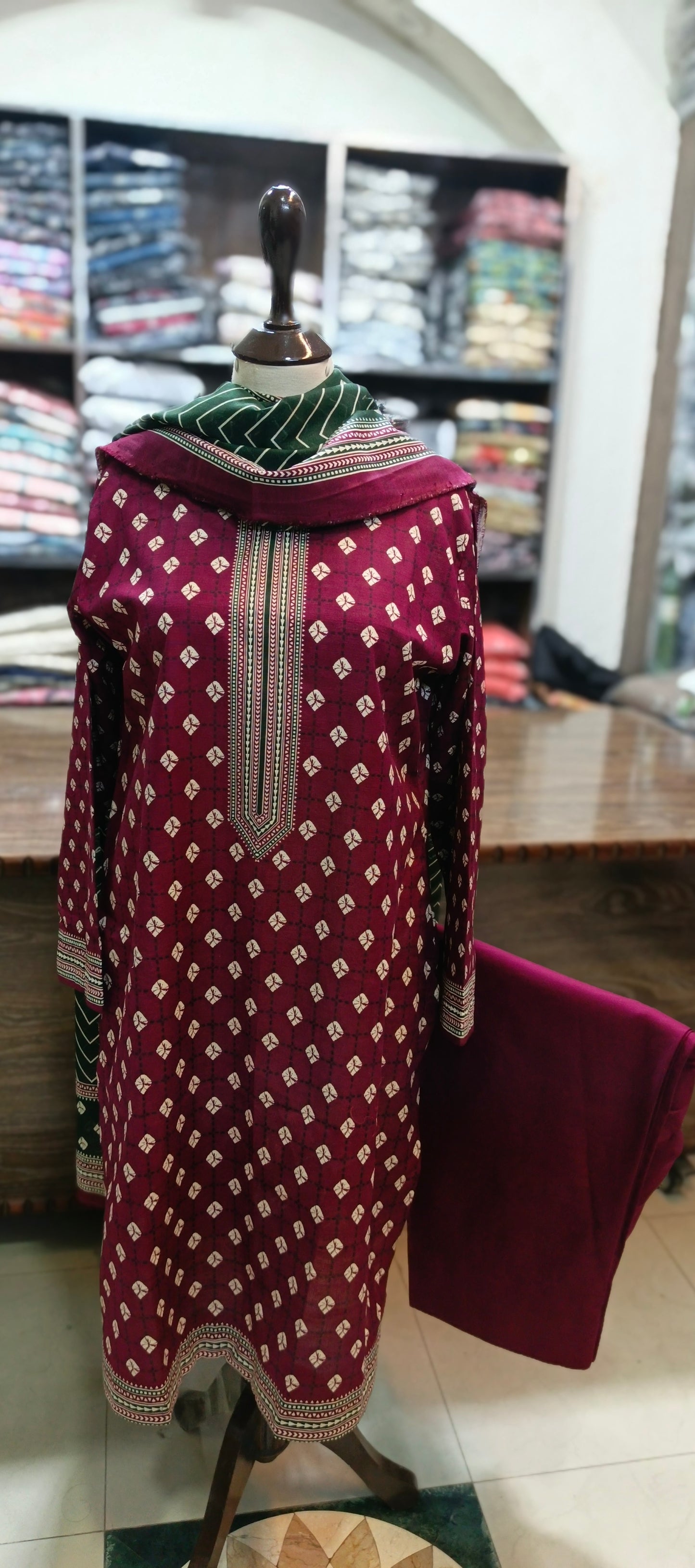 Bin saeed khaddar shalwar kameez 3 pc