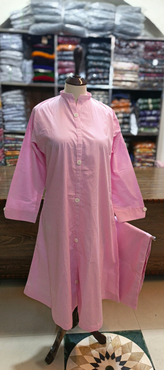 Denim A line stiched 2 pc