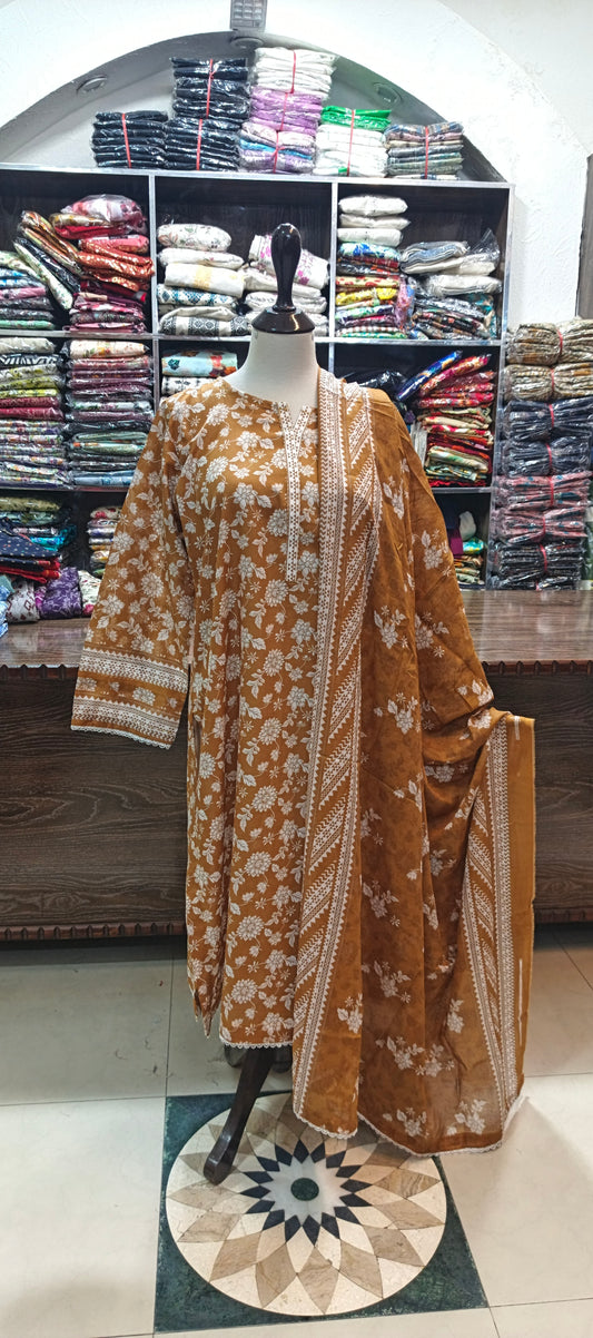 Safina lawn stiched shalwar kameez