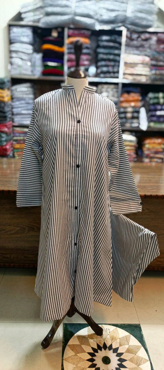 Denim A line stiched 2 pc