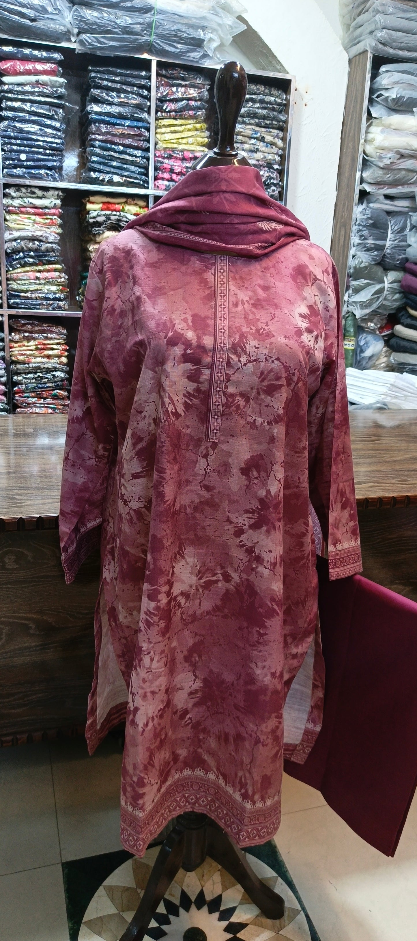 Bin saeed khaddar shalwar kameez 3 pc
