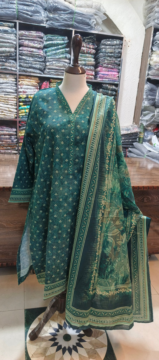 Bin saeed khaddar shalwar kameez 3 pc