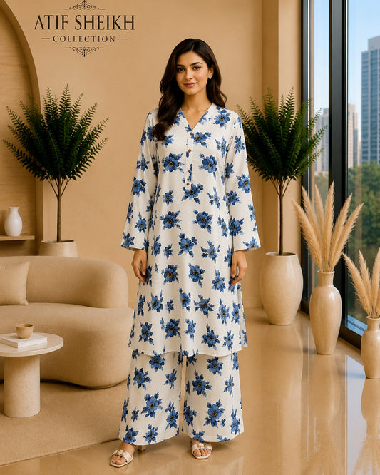 Linen shalwar kameez stiched 2 pc wtfrz