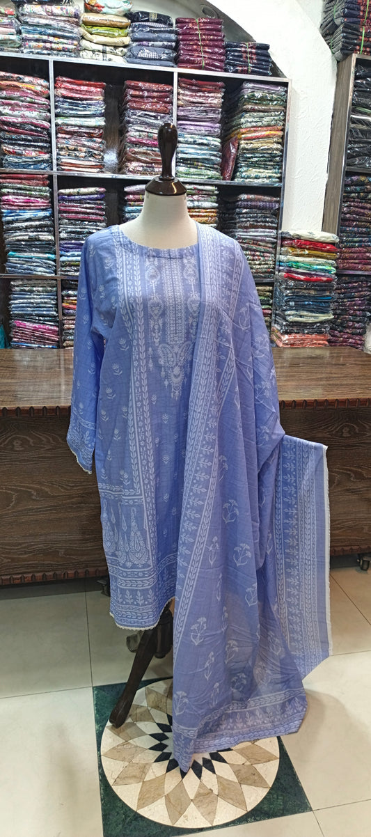 Bin saeed premium lawn stiched shalwar kameez 3pc icegla