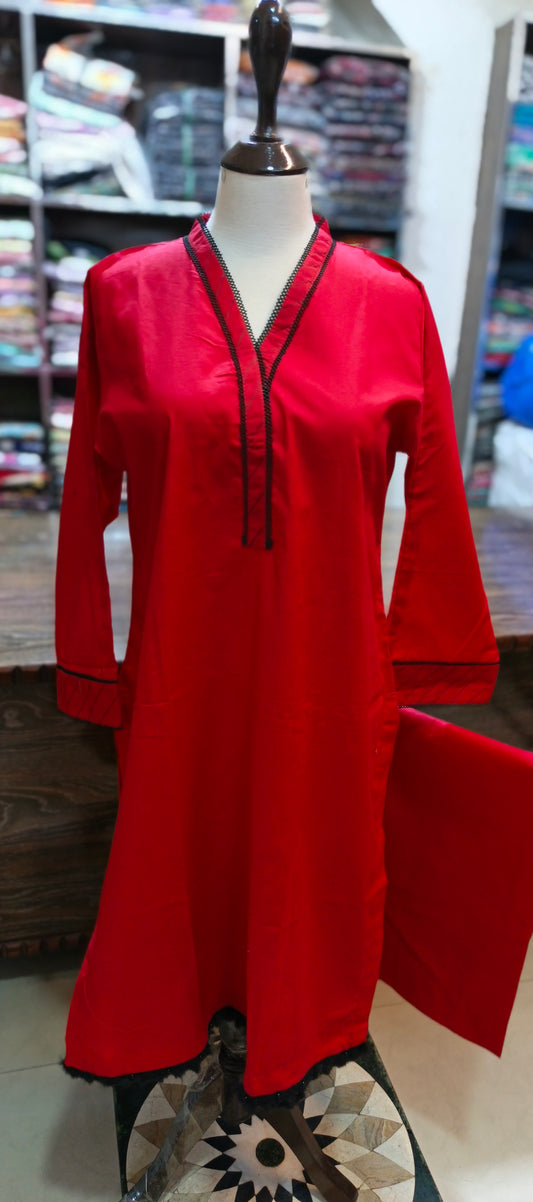 Solid pure cotton co ord set