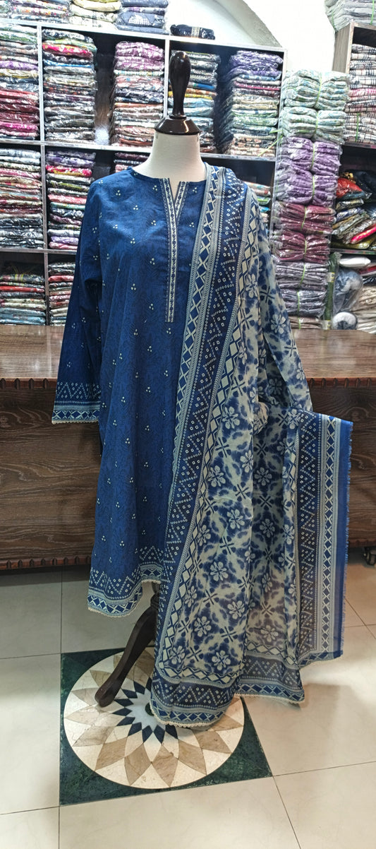 Bin saeed premium lawn stiched shalwar kameez 3 pcN3