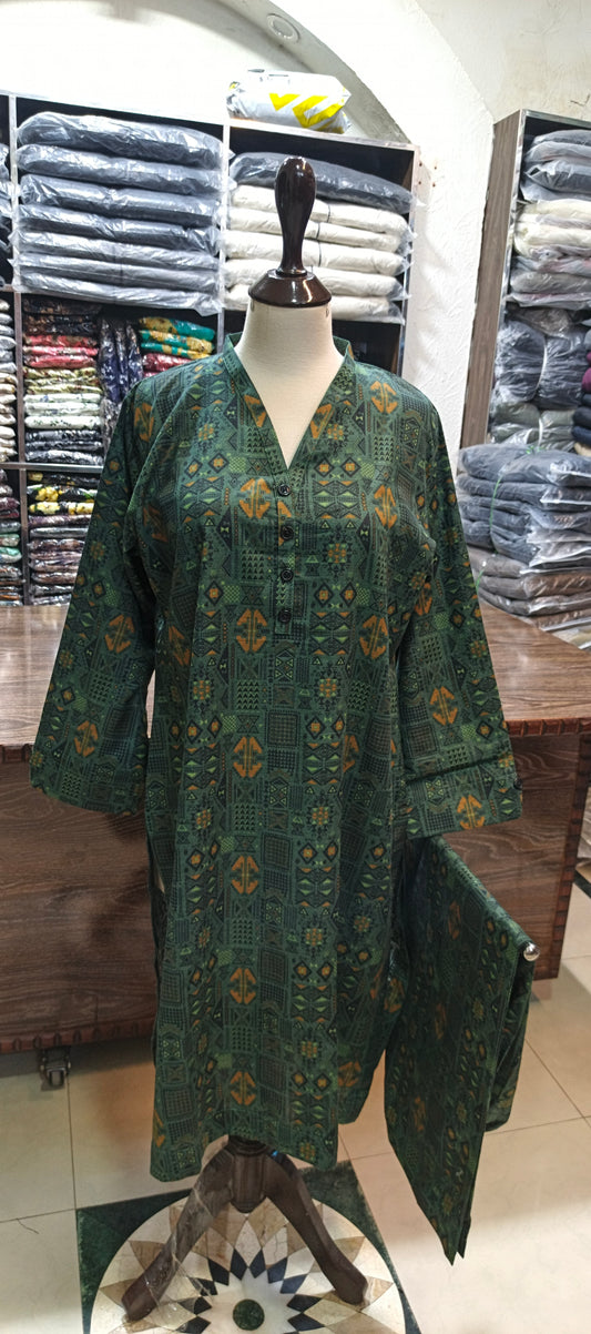 Bin saeed khaddar shalwar kameez 2 pc