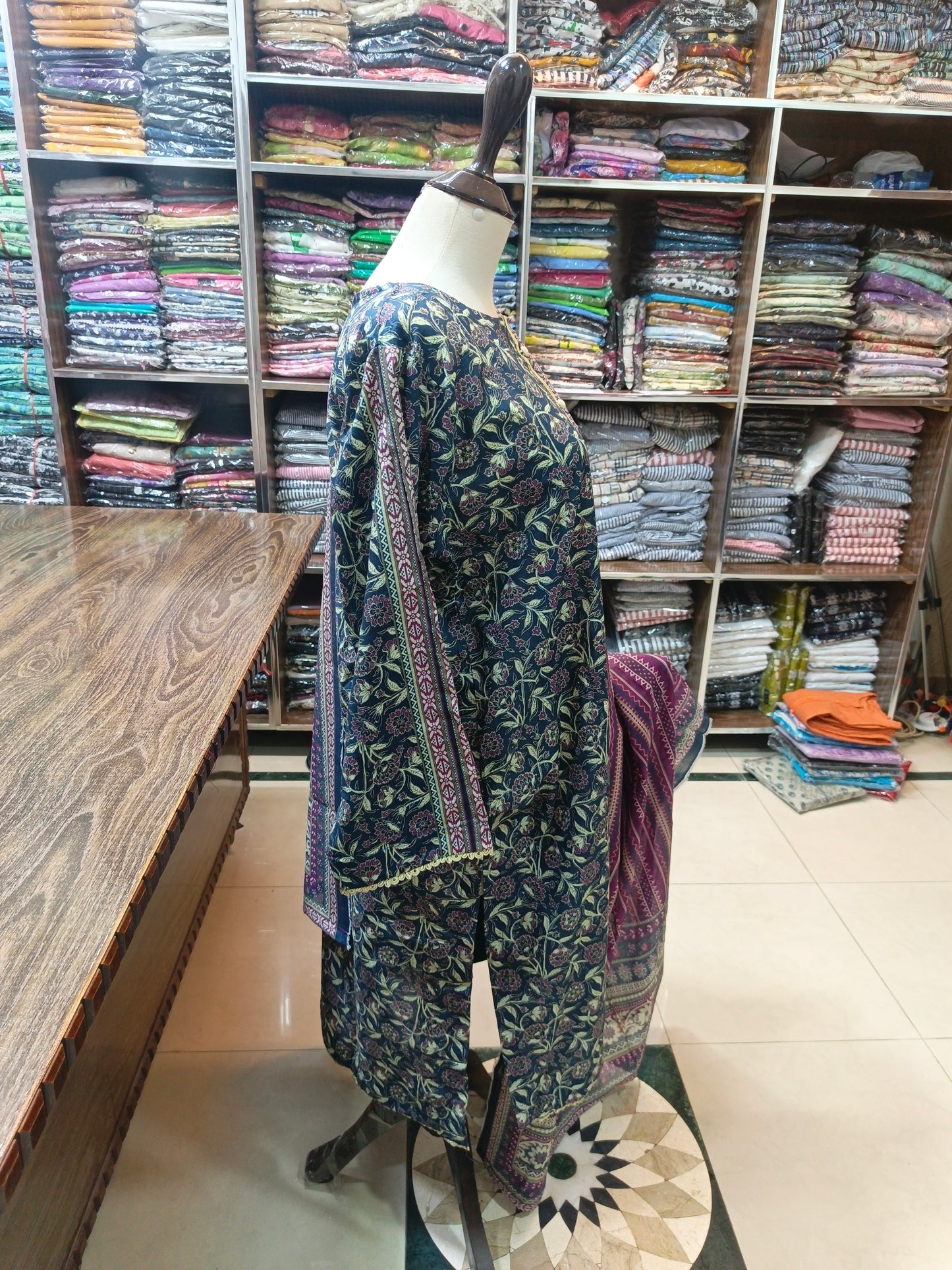 Binsaeed premium lawn stiched shalwar kameez 3pc nvpnk