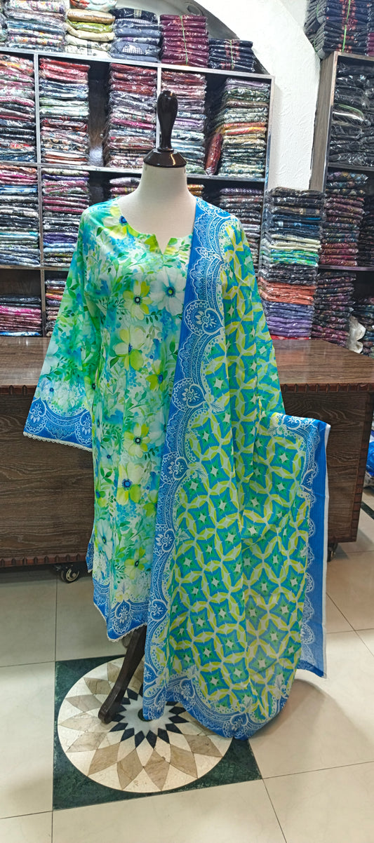 Safina premium lawn shirt trouser stiched 3pc skygren