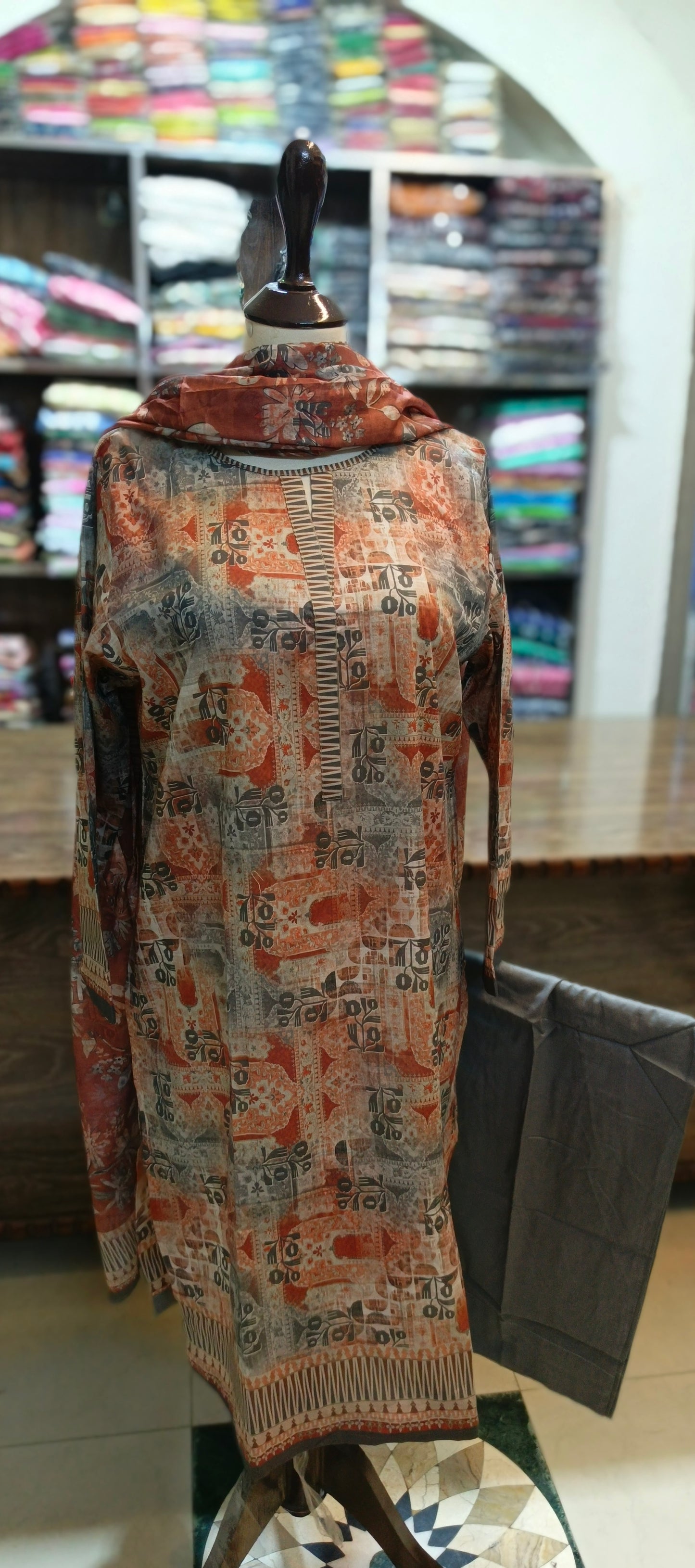 Co ord set 3 pc pure lawn