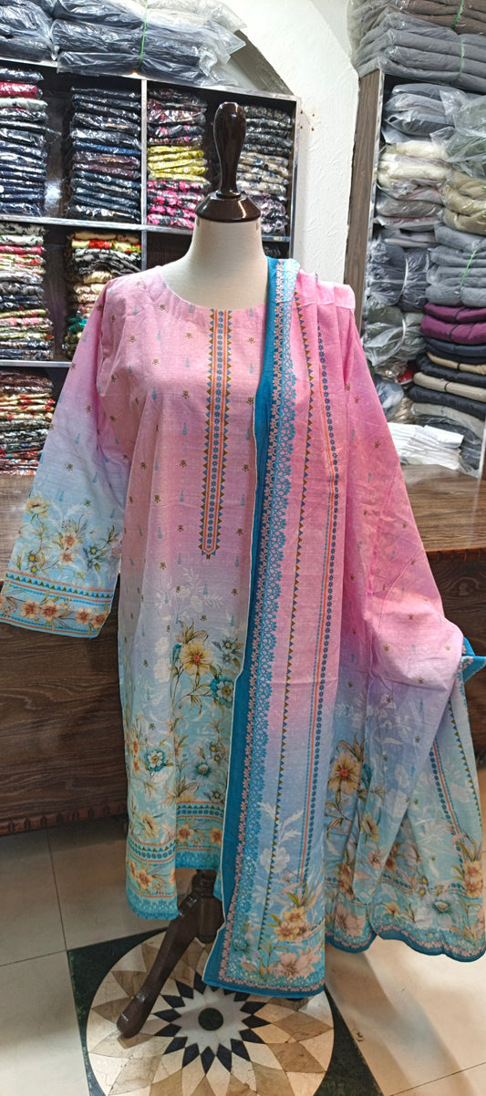 Bin saeed khaddar shalwar kameez 3 pc