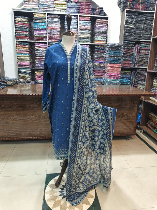 Binsaeed premium lawn stiched shirt trouser stiched 3pc