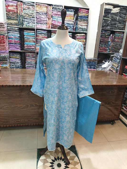 Binsaeed premium lawn stiched shirt trouser 2pc ice2