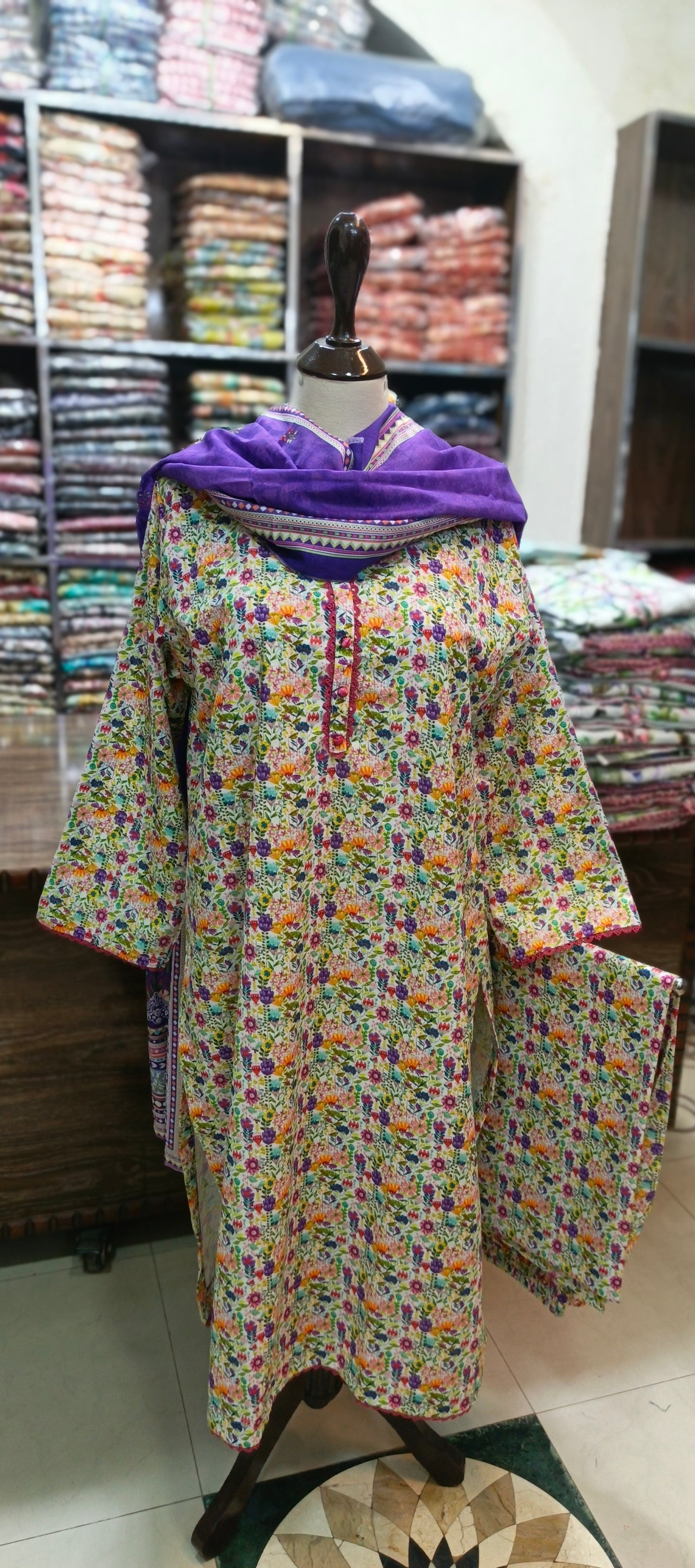 Bin saeed khaddar shirt trouser 3 pc