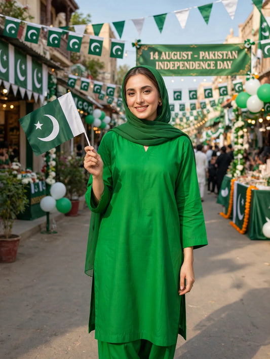 Solid pure lawn stiched shalwar kameez 2 pc pgren