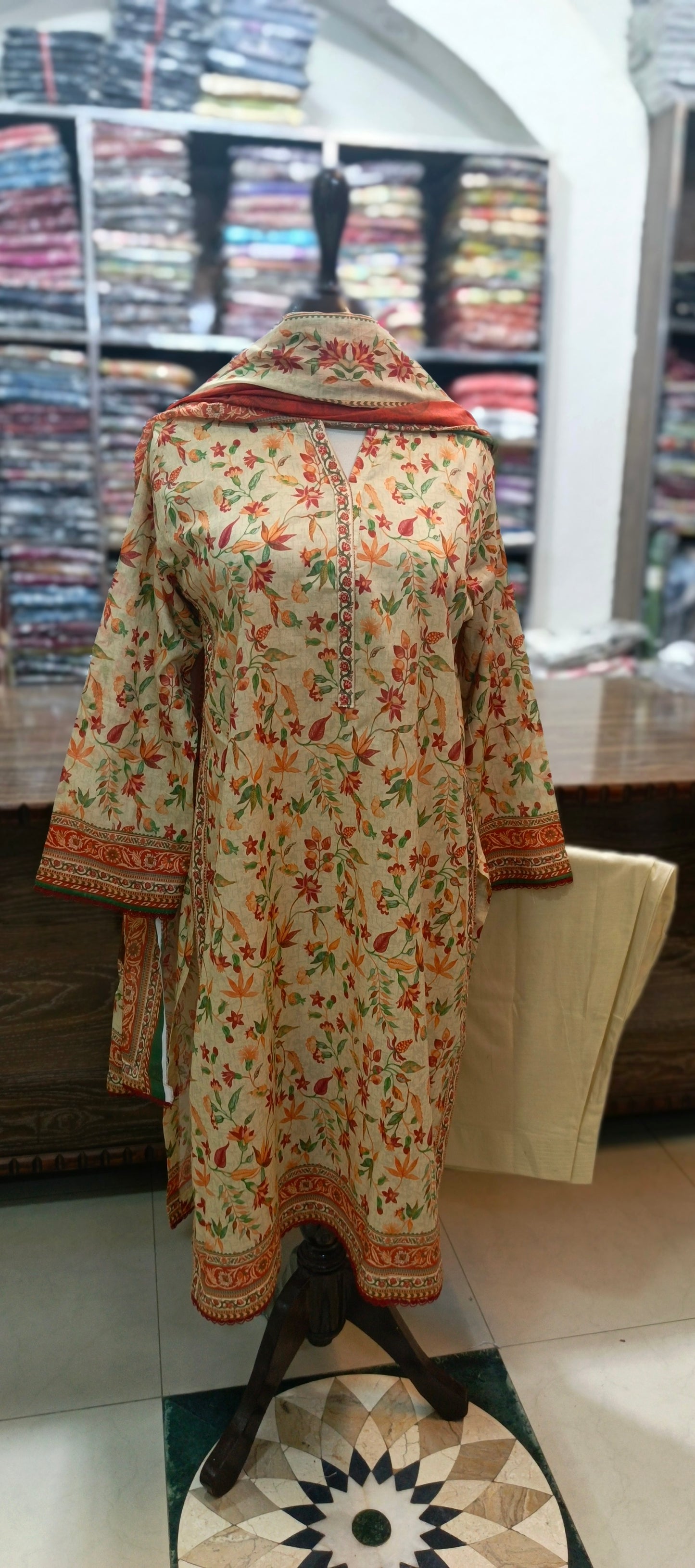 Bin saeed shalwar kameez stiched 3 pc