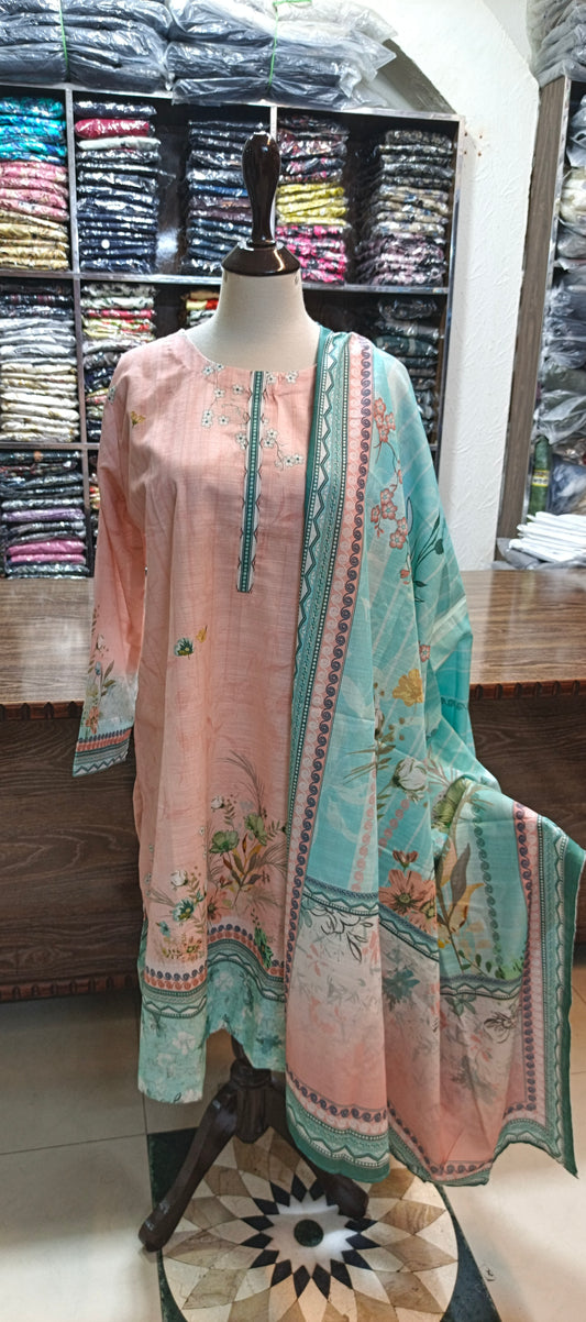 Bin saeed khaddar shalwar kameez 3 pc