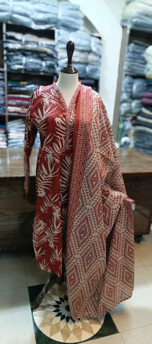 Safina khaddar stiched 3 pc