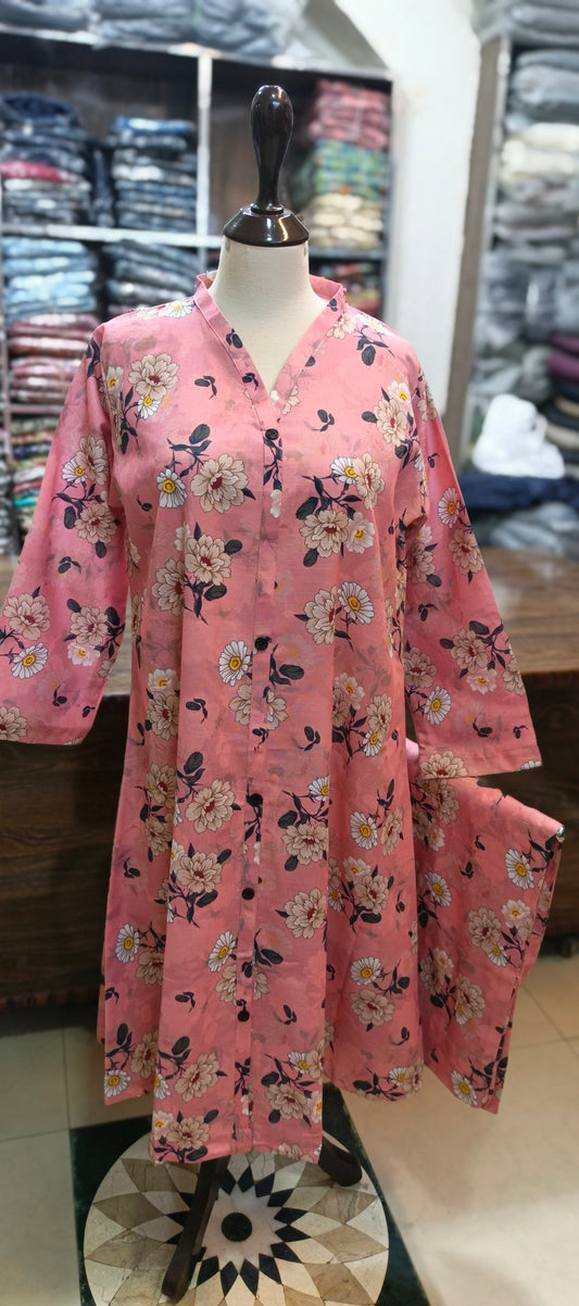 Khaddar A line stiched 2pc