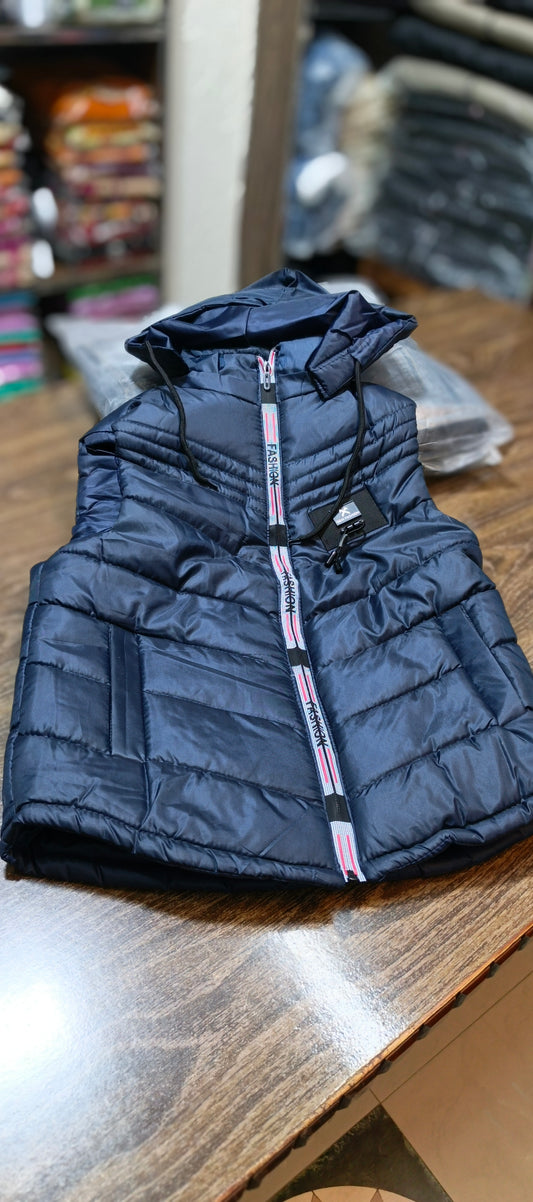 Puffer hoodie sleeveless