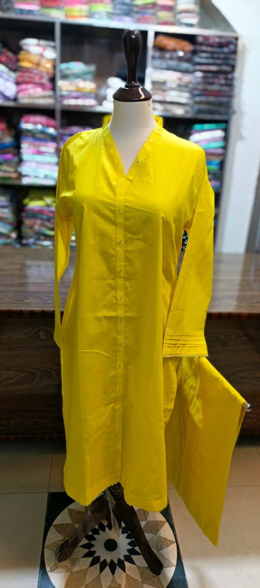 solid pure cotton co ord set
