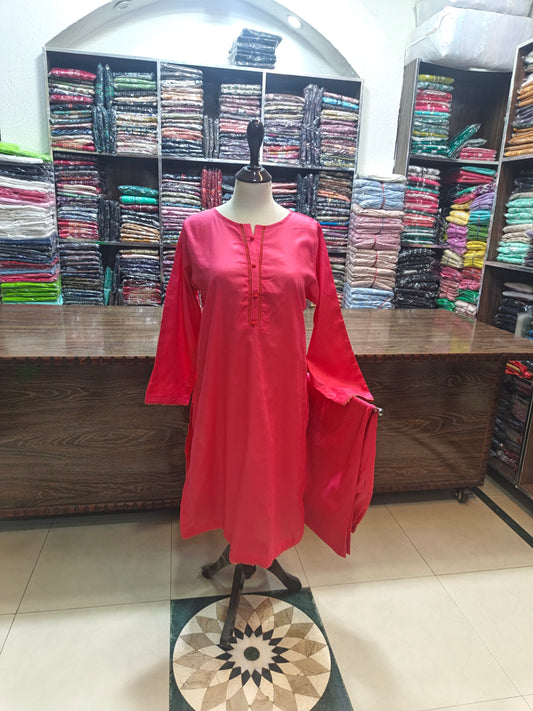 Solid pure lawn stiched farshi trouser and shirt 2pc TPNK