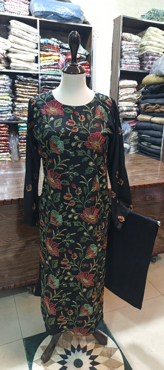 Karandi mid summer embroidered stiched 2pc blkr