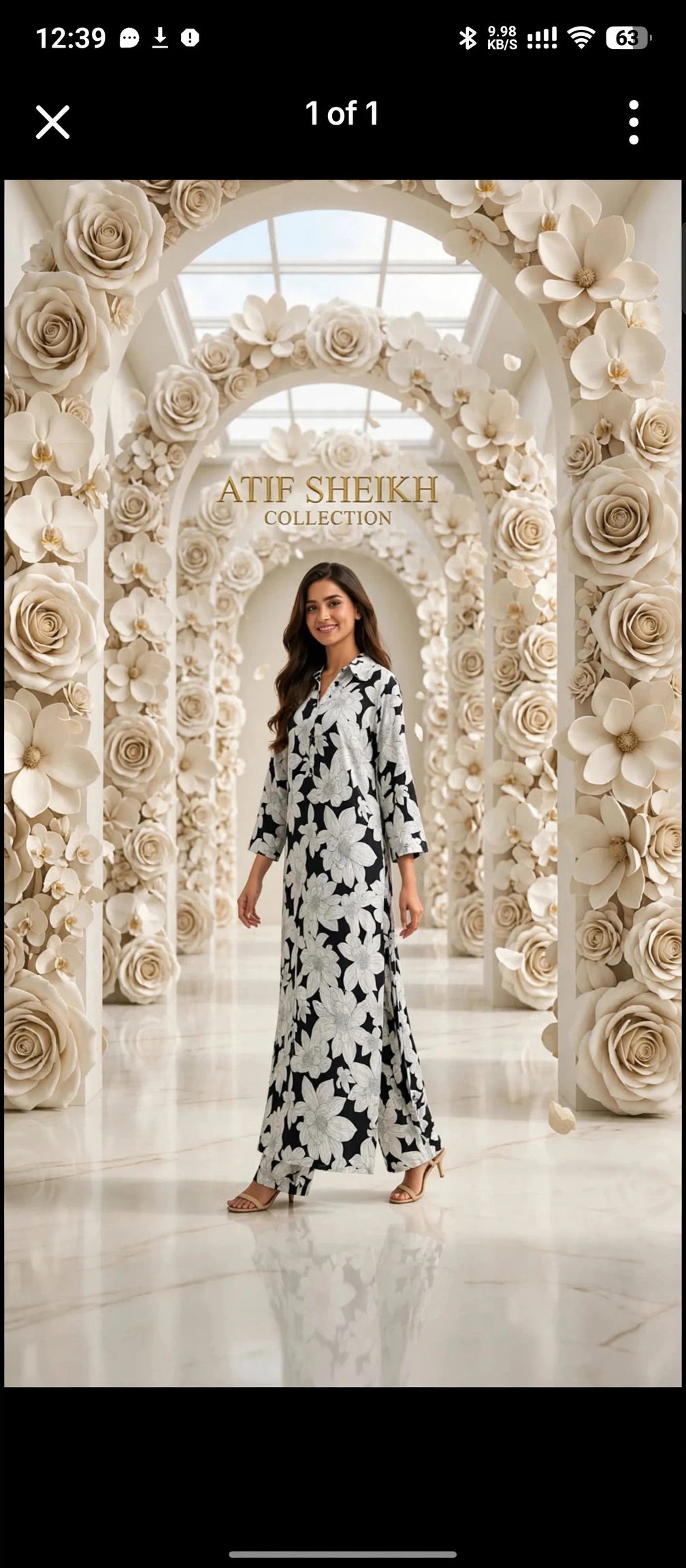Linen long shirt trouser stiched 2 pc blkwt