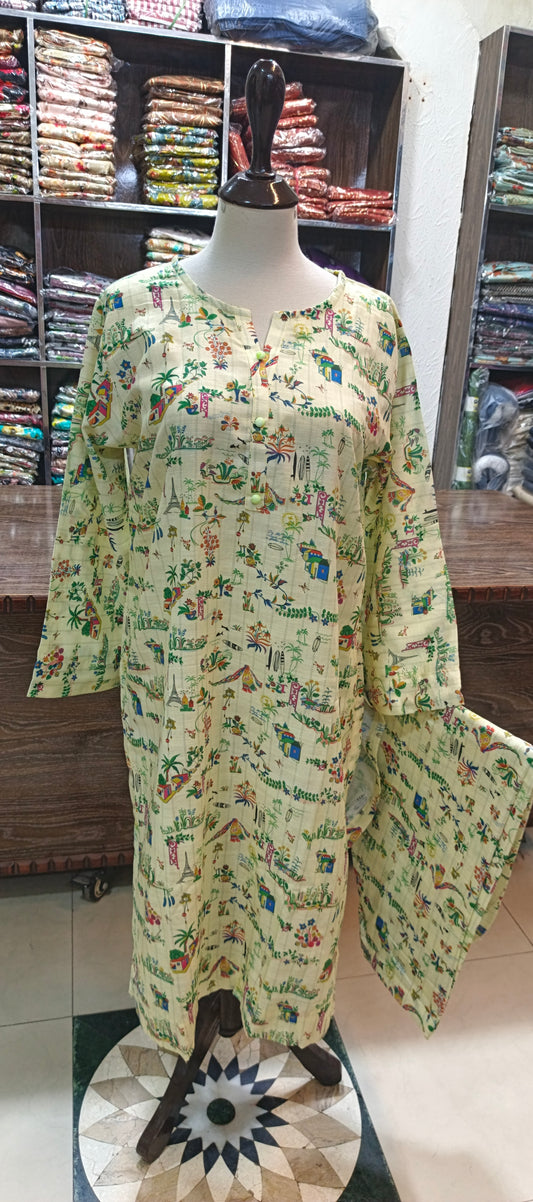 Khaddar shalwar kameez stiched 2 pc