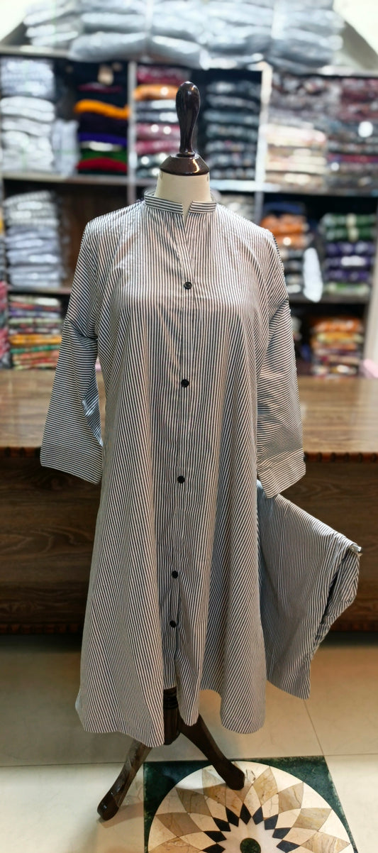 Denim A line stiched 2 pc