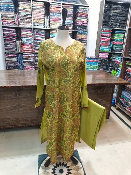 Breeze embroidered lawn stiched long shirt trouser 2 pc dnibr