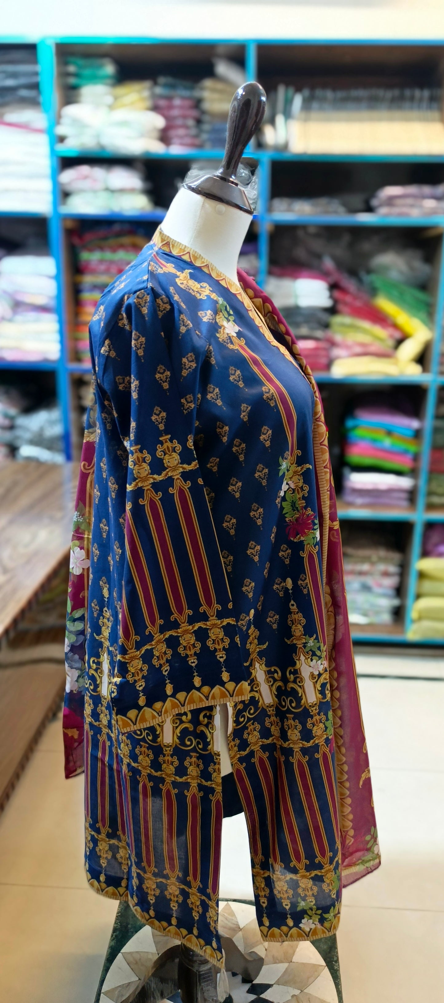 Co ord set 3 pc pure lawn