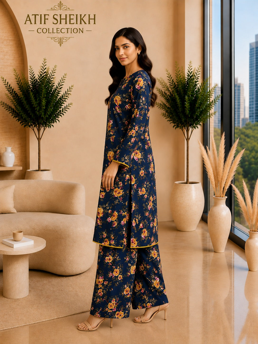 Linen stiched shalwar kameez 2 pc nvyskin
