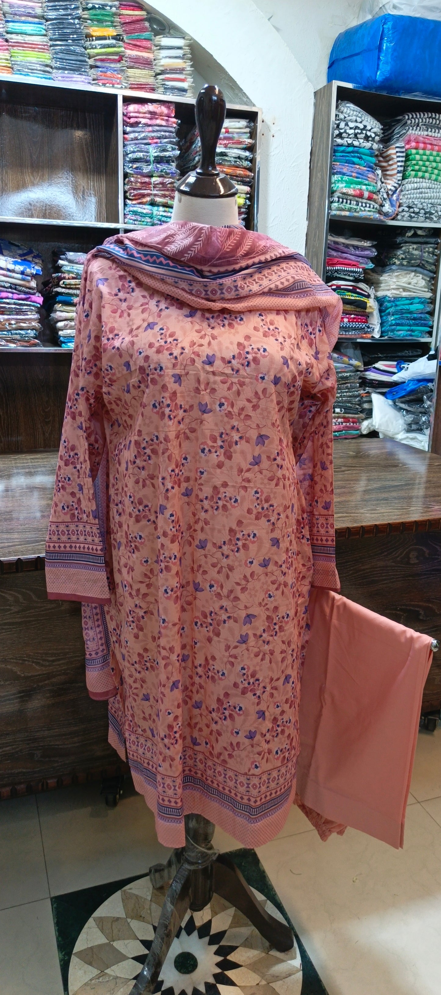 Safina premium lawn farshi shalwar 3 pc
