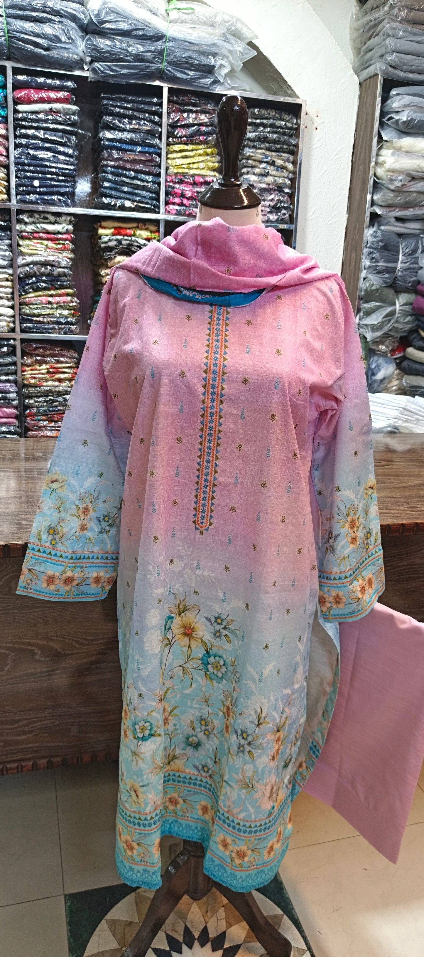 Bin saeed khaddar shalwar kameez 3 pc