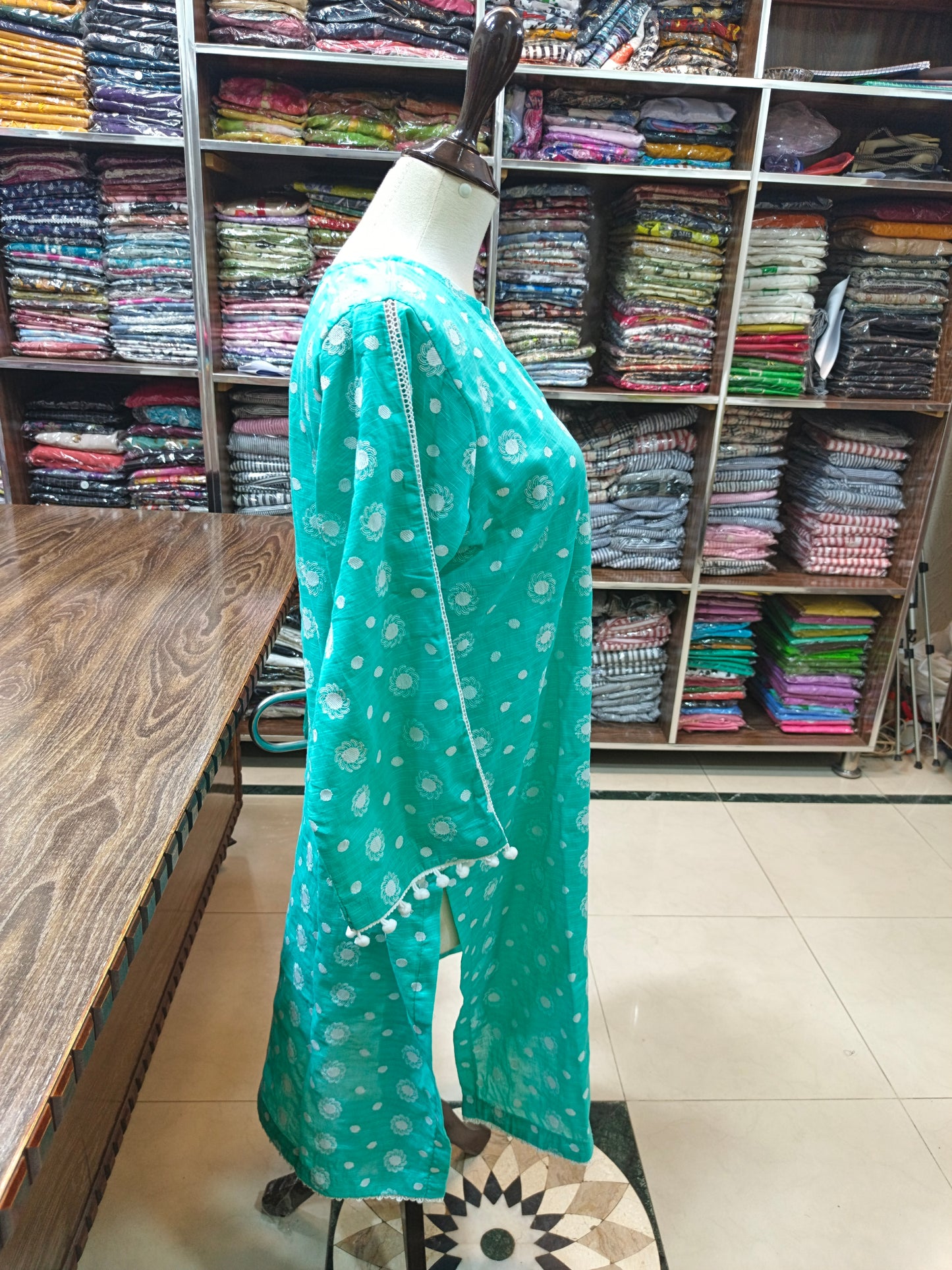 Lawn embroidered stiched shirt trouser 2pc frz