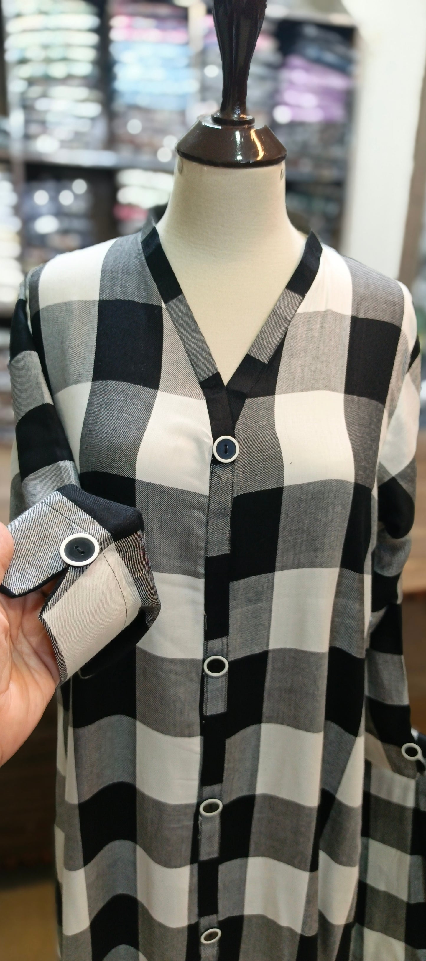 Winter fabric A line stiched 2 pc