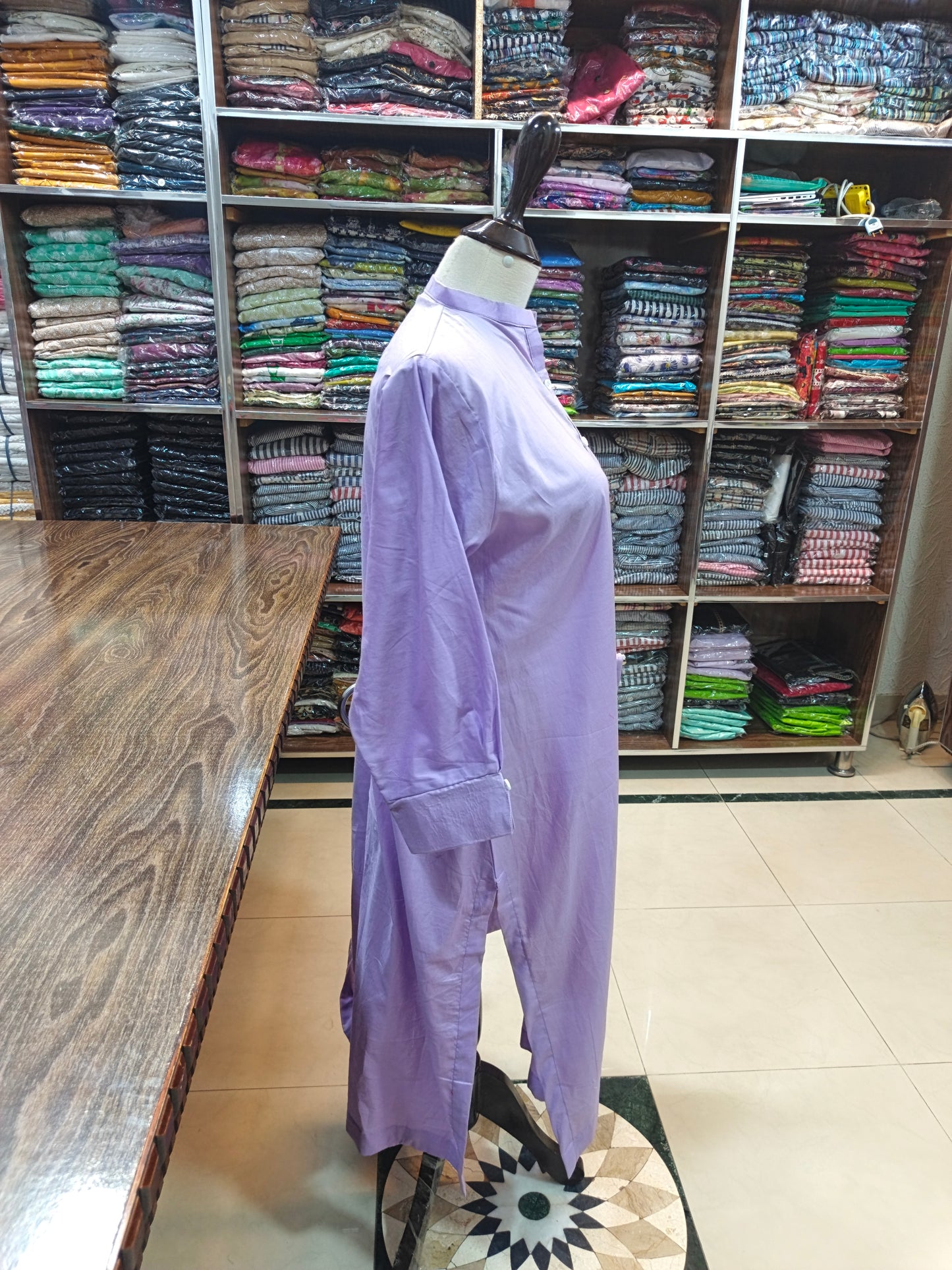 Solid pure lawn long stiched shirt trouser 2 pc llc2
