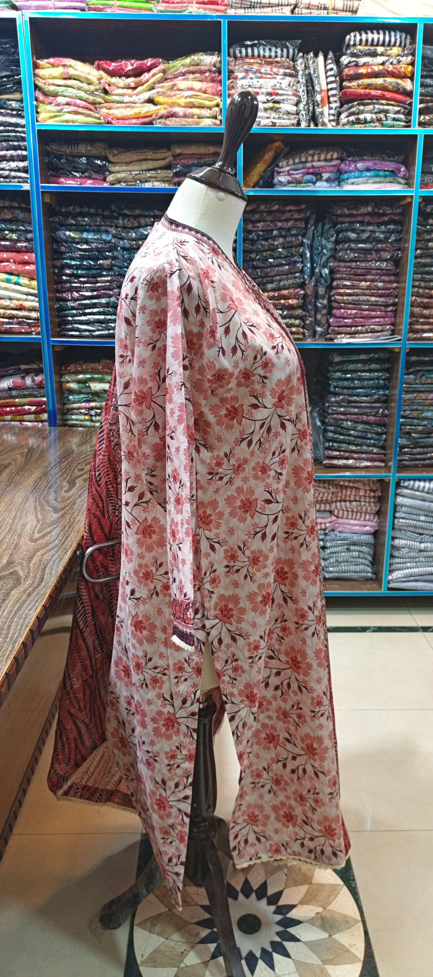 Bin saeed lawn long shirt trouser stiched 3 pc
